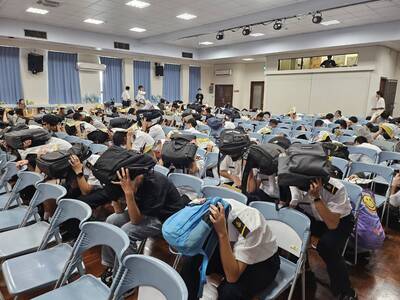 114年9月4日旗津校區新生始業式安全教育宣導暨防震避難演練