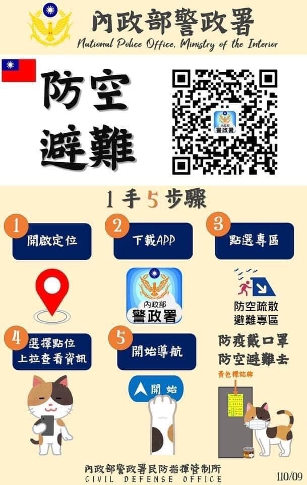 防空避難步驟圖片